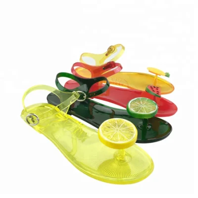 Sandales de fruits en plastique pour femmes, chaussures d'été confortables, vente en gros, chaussures de gelée