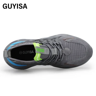 Guyisa marque professionnelle de protection légère en caoutchouc semelle en plastique respirant supérieur embout en acier hommes chaussure de sécurité Guyisa